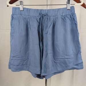 Main Strip High Waist Denim Blue Shorts